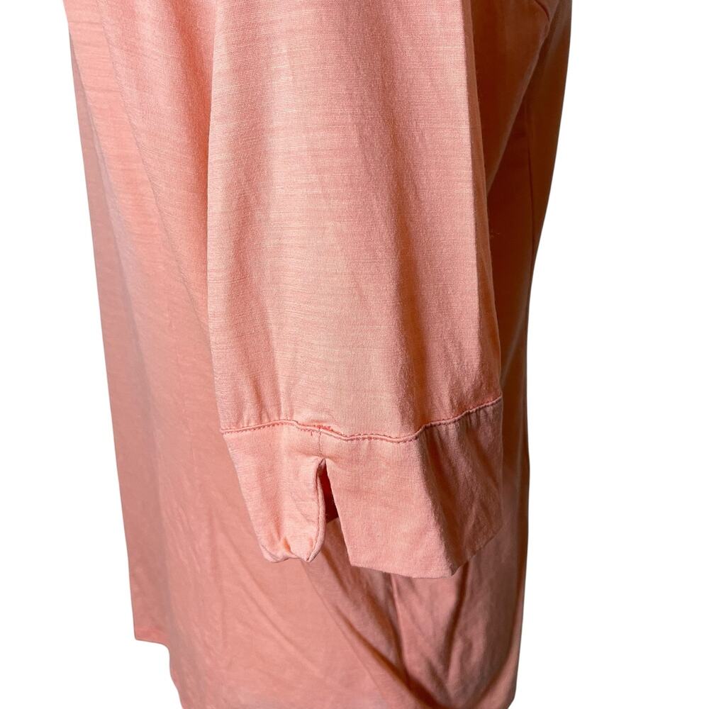 Ibex Merino Wool Collared Button Up Elbow Length Sleeve Coral Large Top Outdoors - Picture 3 of 9